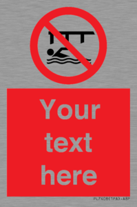 Custom Do not swim in the vicinity of piers